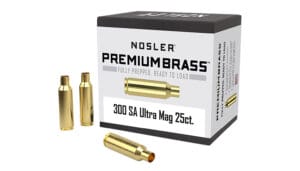 Nosler 300 Remington Short Action Ultra Magnum Unprimed Rifle Brass 25 Count
