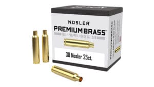 Nosler 30 Nosler Unprimed Rifle Brass Reloading Cases 25 Count