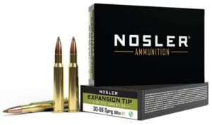 Nosler E-Tip 30-06 Springfield 168 Grain Lead Free Ammunition