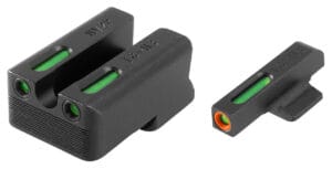Truglo TFX Pro Black Green Tritium Fiber Optic Sight Set