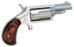 North American Arms 22M Mini-Revolver  22 WMR 5 Shot 1.63" Barrel, Overall Stainless Steel Finish, Rosewood Grip