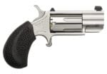 North American Arms PUGD Pug  22 WMR 5 rd 1" Barrel, Overall Stainless Steel Finish, Black Pebbled Texture Rubber Grip, XS White Dot Sight