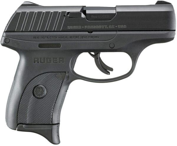 Ruger 3283 EC9s  9mm Luger 7+1 3.12" Black Oxide Steel Barrel, Black Oxide Serrated Steel Slide, Black Polymer Frame, Black Polymer Grip