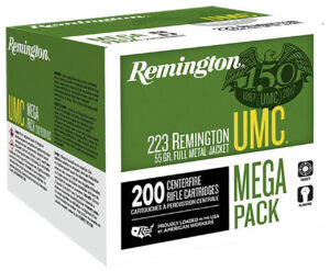 Remington Ammunition 23683 UMC Mega Pack 223Rem 55gr Full Metal Jacket 200 Per Box/4 Case