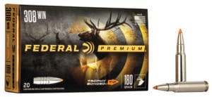 Federal Premium 308 Winchester 180 Grain Trophy Bonded Tip Ammunition