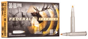 Federal Premium 30-06 Springfield 180 Grain Trophy Bonded Tip Rifle Ammunition