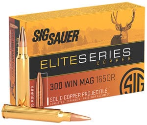 Sig Sauer Elite Copper Hunting 300 Winchester Magnum 165 Grain Ammunition