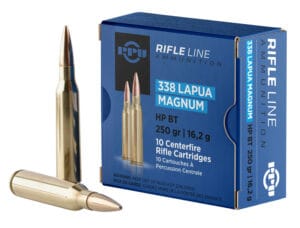 PPU Standard Rifle 338 Lapua Magnum 250 Grain Boat Tail Hollow Point Ammunition