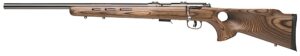 Savage Arms 96210 93R17 BTVLSS 17 HMR Caliber with 5+1 Capacity, 21" Barrel, Satin Stainless Metal Finish & Fixed Thumbhole Natural Brown Stock Left Hand (Full Size)