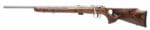 Savage Arms 25795 Mark II BTV 22 LR Caliber with 5+1 Capacity, 21" Barrel, Satin Stainless Metal Finish & Fixed Thumbhole Natural Brown Stock Left Hand (Full Size)