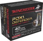 Winchester Defender 40 S&W 180 Grain Jacketed Hollow Point Ammunition