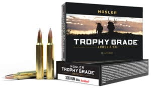 Nosler Trophy Grade 300 RUM 180 Grain AccuBond Ammunition