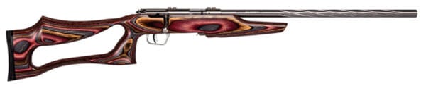 Savage Arms 25740 Mark II BSEV 22 LR Caliber with 5+1 Capacity, 21" Barrel, Satin Stainless Metal Finish & Fixed Thumbhole Multi Laminate Stock Right Hand (Full Size)