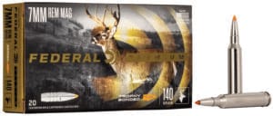 Federal Premium 7mm Remington Magnum 140 Grain Trophy Bonded Tip Ammunition