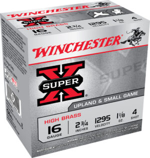 Winchester Ammo X16H4 Super X Heavy Game Load High Brass 16Gauge 2.75" 1 1/8oz 4Shot 25 Per Box/10 Case