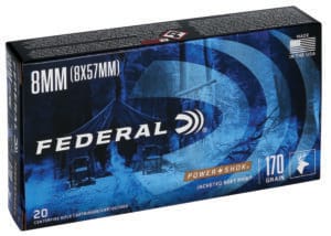 Federal PowerShok 8mm Mauser 170 Grain Soft Point Rifle Ammunition