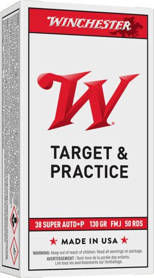 Winchester Ammo Q4205 USA  38Super+P 130gr Full Metal Jacket 50 Per Box/10 Case