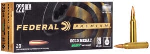 Federal Gold Medal 223 Remington 69 Grain Boat Tail Hollow Point Ammunition