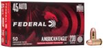 Federal American Eagle 45 ACP 230 Grain Total Metal Jacket 50 Round Ammunition