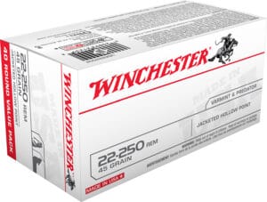 Winchester Varmint 22-250 Remington 45 Grain Hollow Point Ammunition