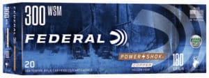 Federal Power-Shok 300 Winchester Short Magnum 180 Grain Soft Point Rifle Ammunition