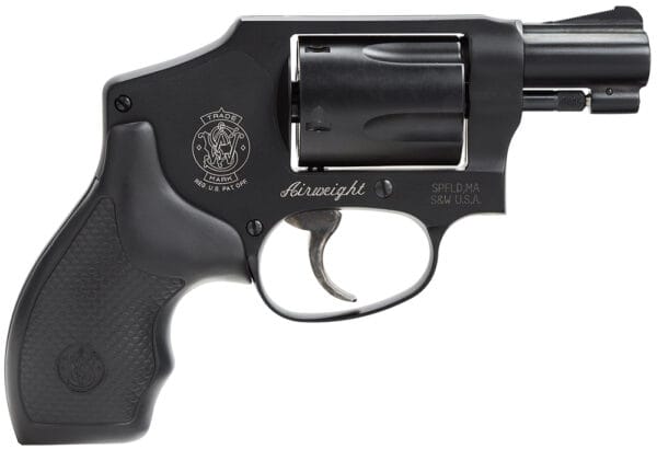 Smith & Wesson 150544 Model 442  38 S&W Spl +P 5 Shot 1.88" Stainless Steel Barrel, Carbon Steel Cylinder, Aluminum J-Frame, Black Metal Finish, Integral Front Sight, No Lock