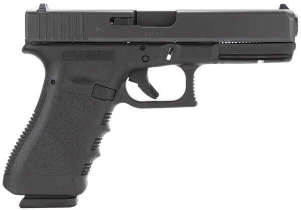 Glock PI3750201 G37 Gen3 45 GAP  4.49" Barrel 10+1, Black Frame & Slide, Finger Grooved Rough Texture Grip, Safe Action Trigger