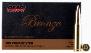 PMC Bronze 308 Winchester 147 Grain Full Metal Jacket Ammunition