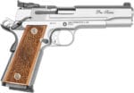 Smith & Wesson 178047 1911 Performance Center Pro  Full Size Frame 9mm Luger 10+1 5" Stainless Steel Barrel, Matte Silver Serrated Stainless Steel Slide & Frame w/Beavertail, Wood Grip