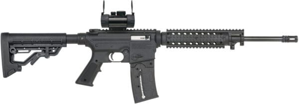 Mossberg 37234 715T Flat Top Tactical Full Size 22 LR 25+1 16.25" Barrel, Blued Metal Finish & A2 Adjustable Black Synthetic Stock Right Hand Includes Red Dot