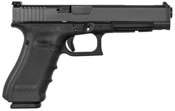 Glock UG4130101MOS G41 Gen4 Competition MOS 45 ACP 10+1 5.31" Steel Barrel, Matte Black Serrated w/MOS Cuts Steel Slide, Black Polymer Frame w/Picatinny Rail, Black Interchangeable Backstrap Grip