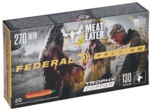 Federal Premium 270 Winchester 130 Grain Trophy Copper Ammunition