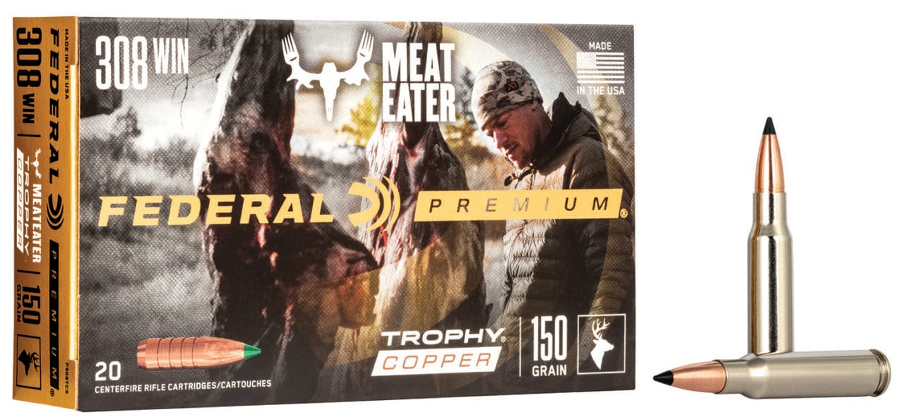 Federal Premium 308 Winchester 150 Grain Copper Rifle Ammunition 1 Federal Premium 308 Winchester 150 Grain Copper Rifle Ammunition