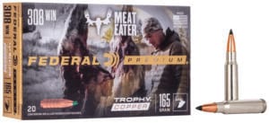 Federal Premium 308 Winchester 165 Grain Trophy Copper Nickel-Plated Ammunition