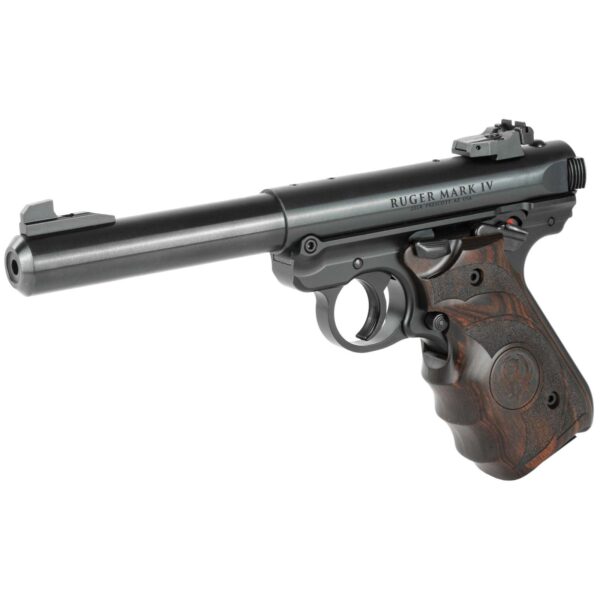 RUGER MRK IV TRGT 22LR 5.5" BLUED TRGT WD GRP ADJ SGHT 10RD - Image 2