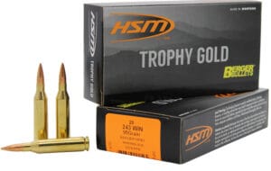 HSM Trophy Gold 243 Winchester 95 Grain VLD Hunting Rifle Ammunition