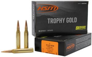 HSM Trophy Gold 25-06 Remington 115 Grain Berger VLD Ammunition
