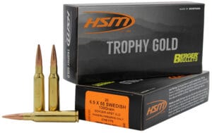 HSM Trophy Gold 6.5x55 Swedish 130 Grain Berger VLD Ammunition
