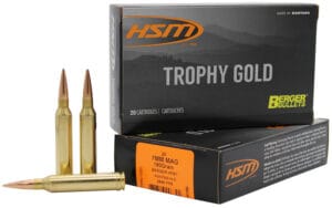 HSM Trophy Gold 7mm Remington Magnum 180 Grain Rifle Ammunition