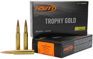 HSM Trophy Gold 30-06 Springfield 185 Grain Berger VLD Ammunition