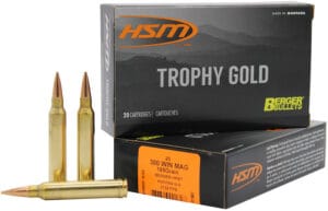 HSM Trophy Gold 300 Winchester Magnum 185 Grain VLD Ammunition