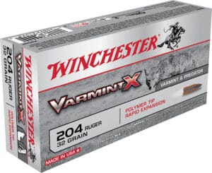 Winchester Varmint X 204 Ruger 32 Grain Polymer Tip Ammunition