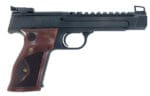 Smith & Wesson 178031 41 Performance Center Full Size Frame 22 LR 10+1, 5.50" Blued Button Rifled/Picatinny Rail Barrel, Blued Serrated Slide & Frame, Custom Wood Target Grip, Thumb Safety