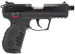 Ruger 3604 SR22  22 LR 10+1 3.50" Satin Stainless Threaded Barrel, Black Anodized Serrated Slide, Black Polymer Frame w/Picatinny Rail, Black Polymer Grip, Right Hand