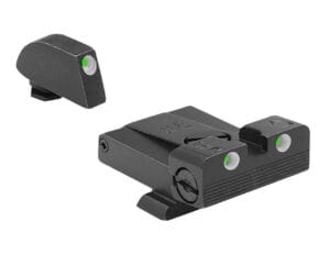 Meprolight Tru-Dot Adjustable Green Tritium Front and Rear Sight Set