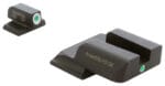 AmeriGlo SW141 i-Dot Sight Set for Smith & Wesson M&P Shield  Green Tritium White Outline Front Sight-Green Tritium Rear Sight