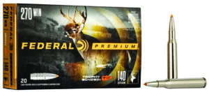 Federal P270TT3 Premium  270Win 140gr Trophy Bonded Tip 20 Per Box/10 Case