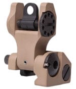 Troy Ind SSIGFBSROFT00 Rear Folding BattleSight Round  Flat Dark Earth Folding for AR-15
