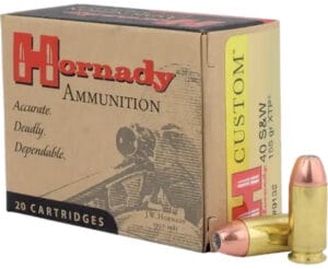 Hornady Custom 40 S&W 155 Grain XTP Hollow Point Ammunition