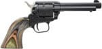 Heritage Mfg RR22MBS4 Rough Rider  22 LR 22 WMR 6 Shot 4.75" Black Satin Barrel, Cylinder & Frame, Camo Laminate Grips